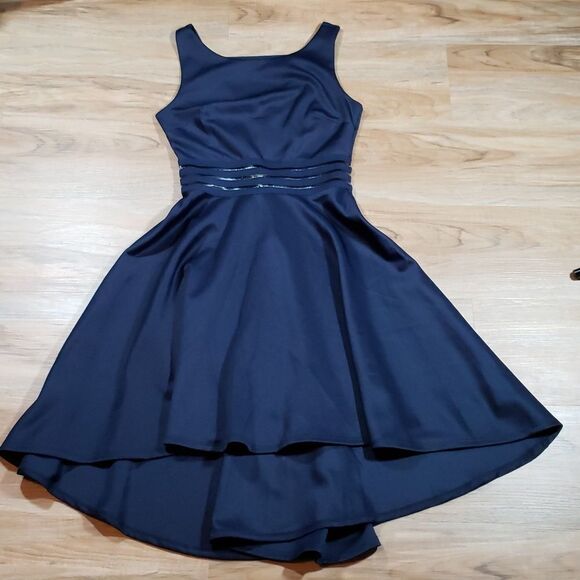 🧚‍♀️City Triangles Blue Hi-low Sleeveless Vback Dress Juniors 3 - Picture 1 of 10
